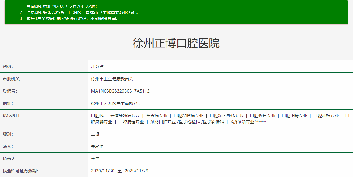 江苏徐州正博口腔医院