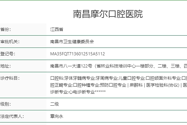 南昌摩尔口腔医院