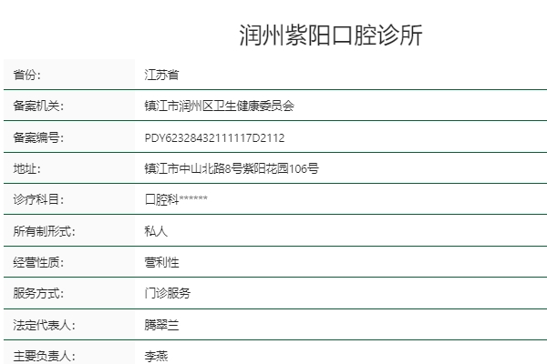 镇江润州紫阳口腔诊所