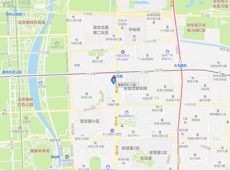 北京丽都牙科地图