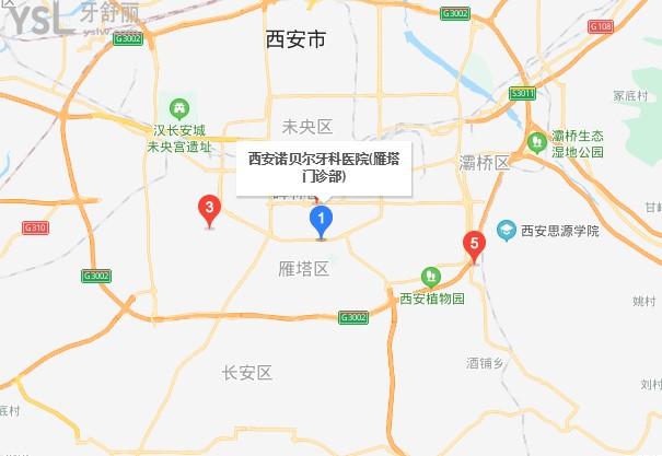 西安诺贝尔口腔地图