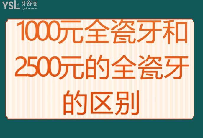 1000元全瓷牙和2500元的全瓷牙的区别