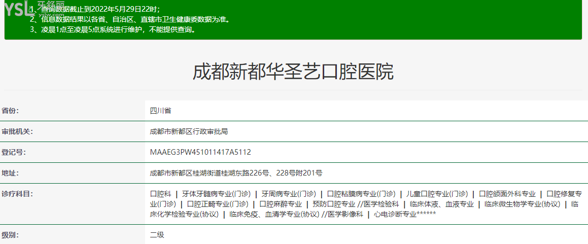成都新都华圣艺口腔医院怎么样