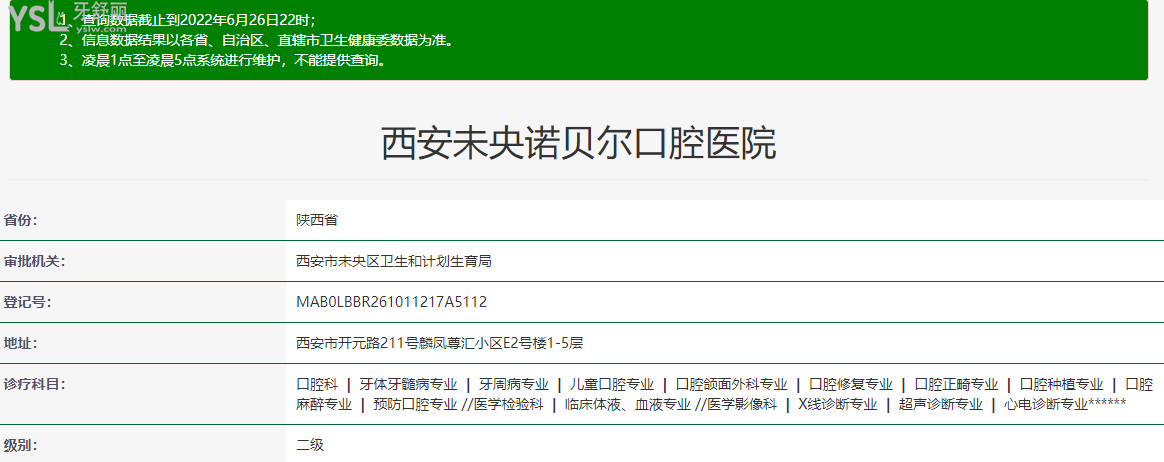 统计西安诺贝尔牙科地址有哪几家 正规口腔收费真不贵