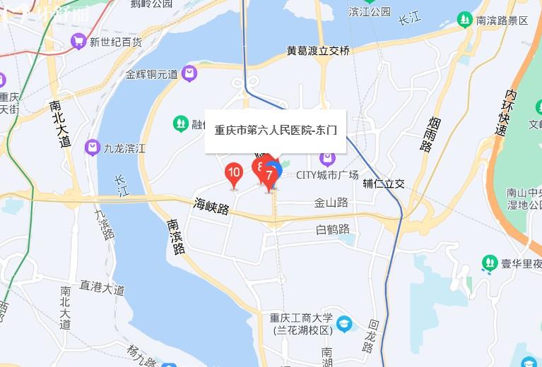  重庆第六人民医院口腔科地图
