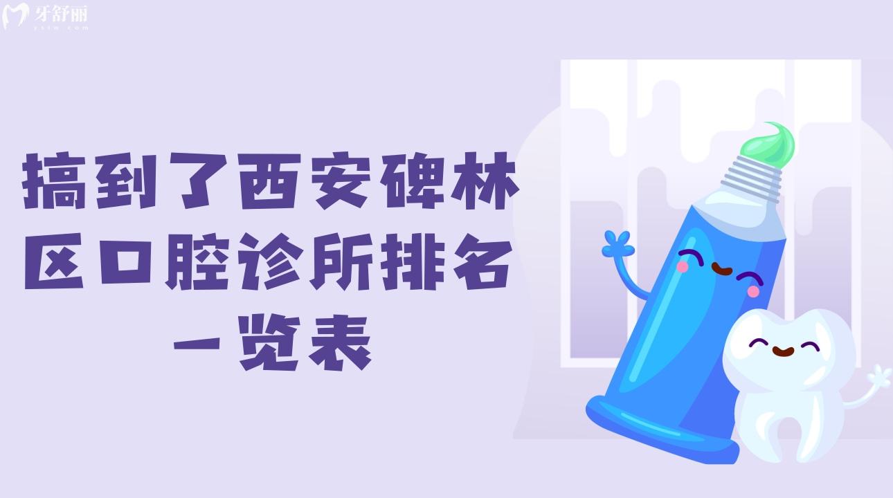搞到了西安碑林区口腔诊所排名一览表 附上地址和营业时间