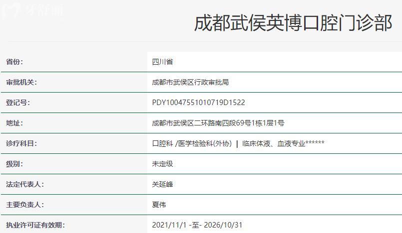 武侯英博口腔卫健委资料