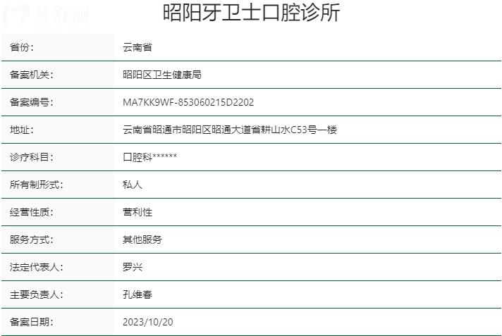 云南昭通牙卫士口腔资质