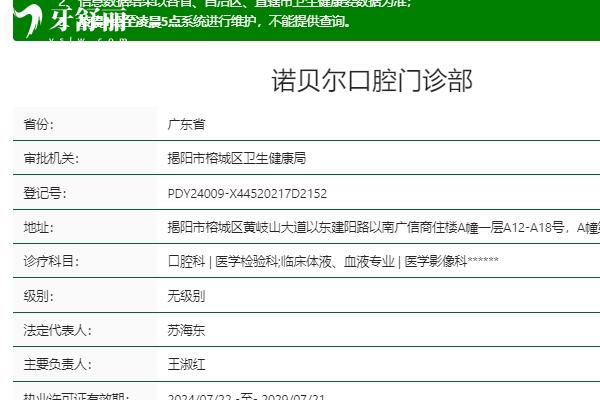 揭阳诺贝尔口腔