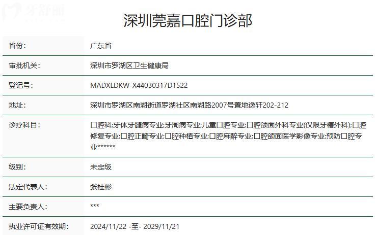 深圳莞嘉口腔门诊正规吗