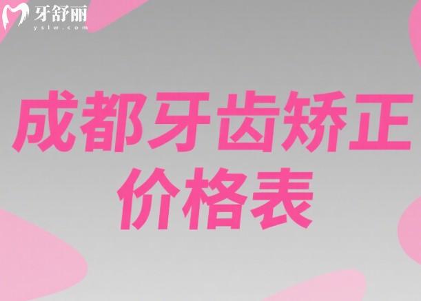 成都牙齿矫正价格表2025公开:暑期学生矫正优惠力度大,收费透明口碑佳