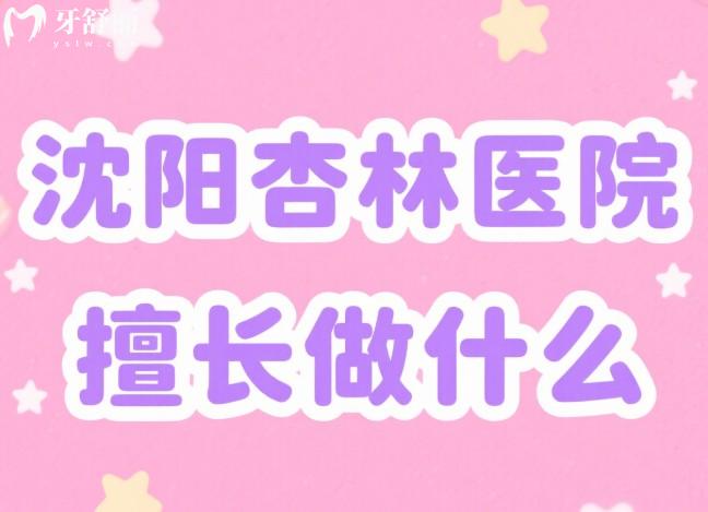 沈阳杏林医院擅长做什么