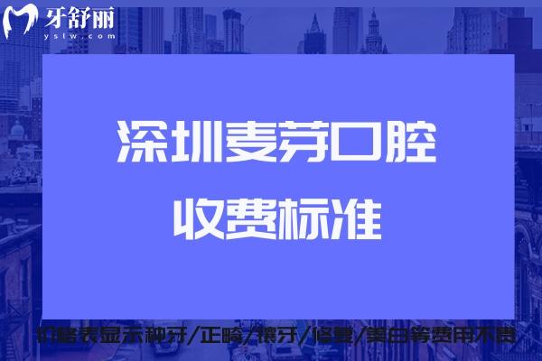 2025深圳麦芽口腔收费价目表:价格表显示种牙/正畸/镶牙/修复/美白等费用不贵