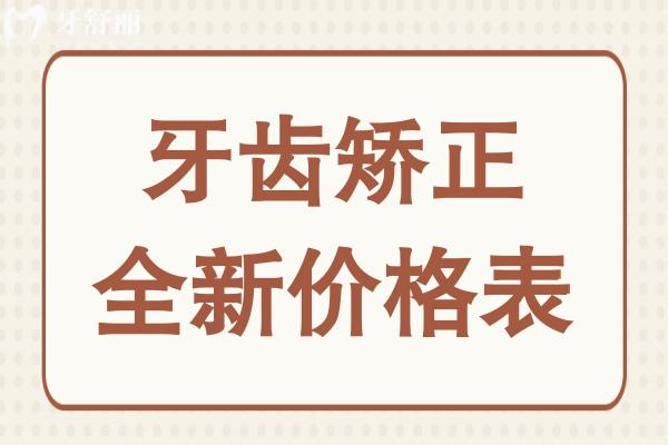 牙齿矫正多少钱2026全新价格表:金属、自锁、隐形、舌侧牙套怎么选?健保报销攻略在此