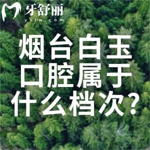 烟台白玉口腔属于什么档次?烟台大型且正规的医保定点医院档次高价格实惠